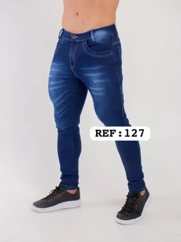 Calça jeans com elastano