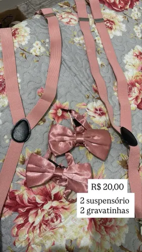 Suspensório e gravatinha novos