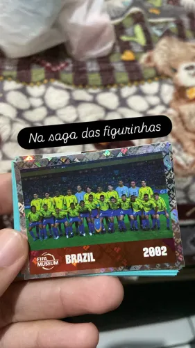 Figurinha brilhante Brasil 2002