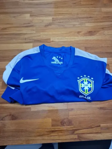Camisa do Brasil - Azul (Estilo Treino / Fan Edition)