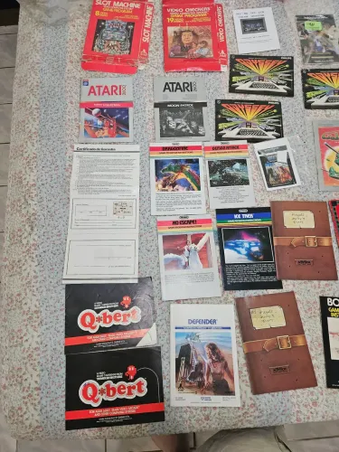 Lote Raro: +30 Manuais e Itens Originais Atari 2600/5200, Odyssey e Colecionáveis