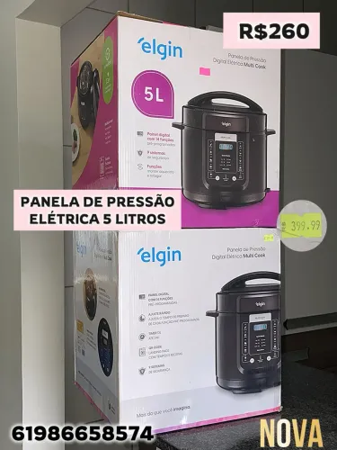 Panela de Pressão Elétrica 5 Litros R$260