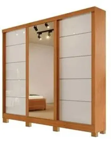 Guarda Roupa 3 Portas de Correr 4 Gavetas com Espelho - (Entregamos)!!