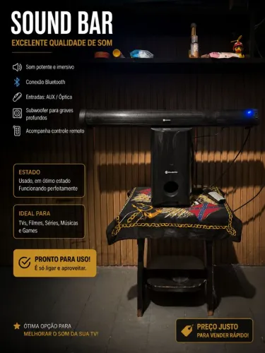 Soundbar Usada, faço envio pra Belém.