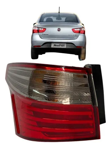 Lanterna Traseira Esquerda Fiat Grand Siena 2012 A 2020 Esquerdo/motorista Vermelho