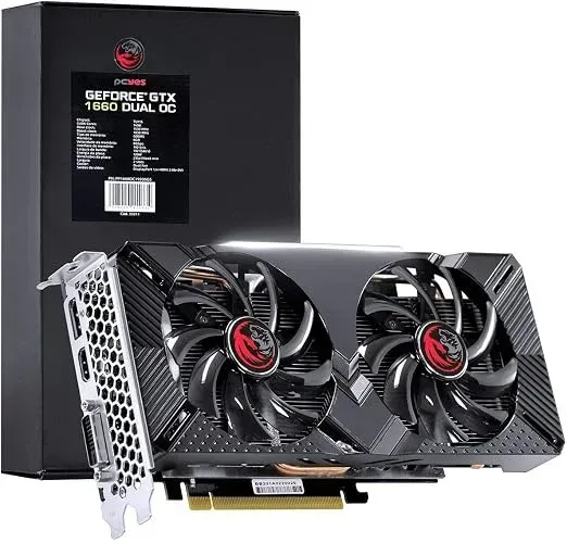 PLACA DE VIDEO NVIDIA GEFORCE GTX 1660 DUAL OC 6GB GDDR5 192 BITS DUAL FAN