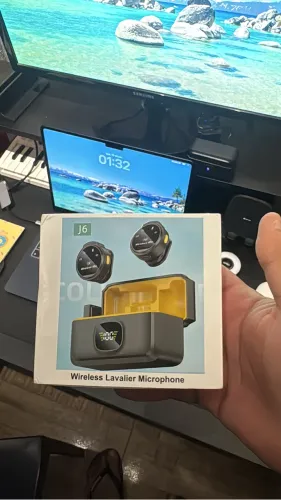 Microfone Lapela J6 novo