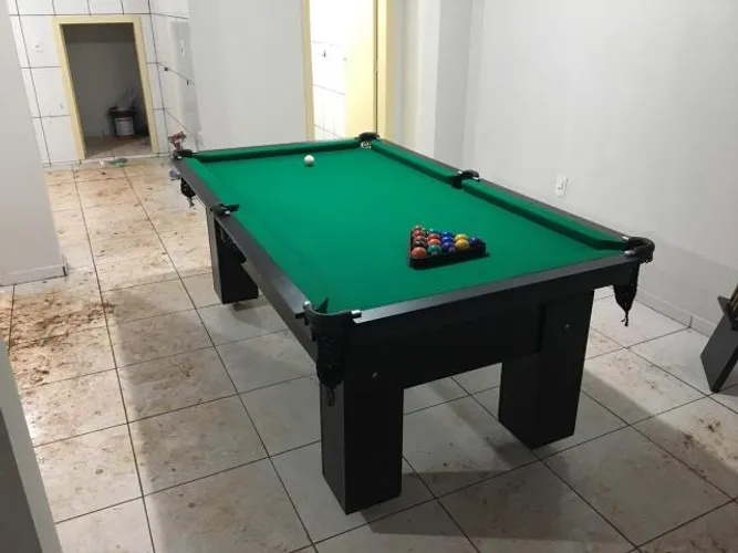 Mesa de Sinuca Preta Tecido Verde TX Modelo CFE4720