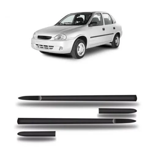 Friso Lateral Corsa classic 4 Portas Preto Modelo Original aoyjk wtyfj