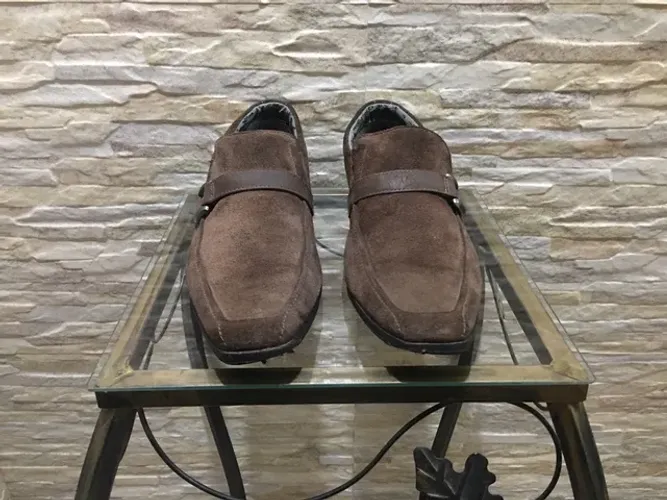Sapato Social Sport em Couro Camurça 