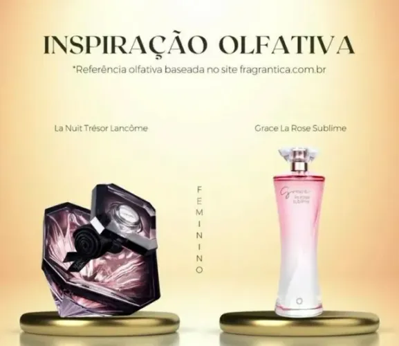 Grace La Rose Sublime 100ml Referência Olfativa La Nuit Trésor Lancôme