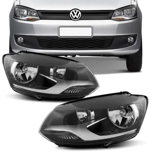 Farol Principal Volkswagen Fox 2010 a 2014 Máscara Negra - Arteb