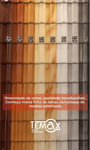 TELHAS ESMALTADAS TEMAX 2 FACES BRANCAS OU PALHA