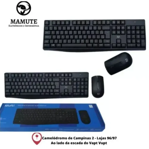 Kit Teclado E Mouse Sem Fio Multimídia Usb 1600dpi Tc270
