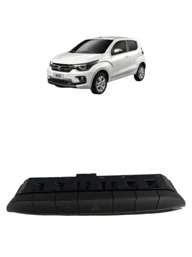 Botão alerta painel Fiat Mobi 2017 