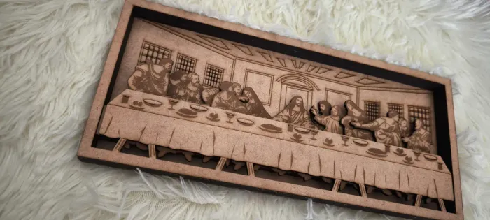 Quadro 3D Santa Ceia