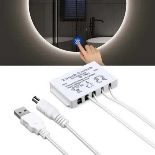Sensor De Toque Espelho De Banheiro Liga E Delisga E Dimmer Automação Robótica COD-AM591