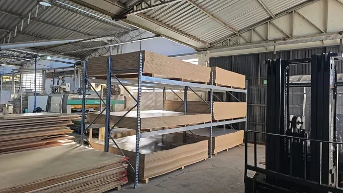 Prateleira estante porta palete para chapas de mdf