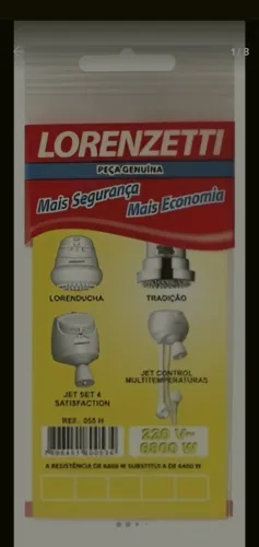 Resistência Lorenzetti 6000W 220V - Nova