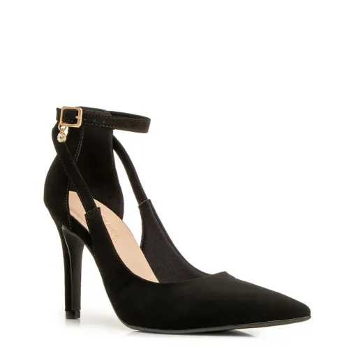 scarpin preto nobuck acolchoado DE MARCA