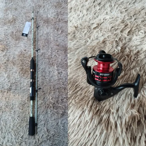 Vara de pesca com molinete novos