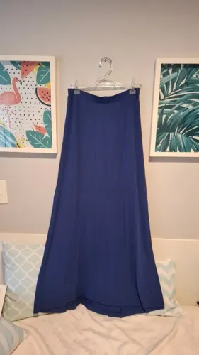 Saia azul longa