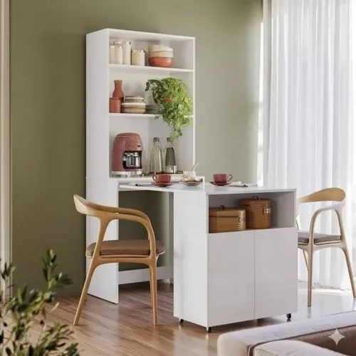 Mesa de computador branco para escritório