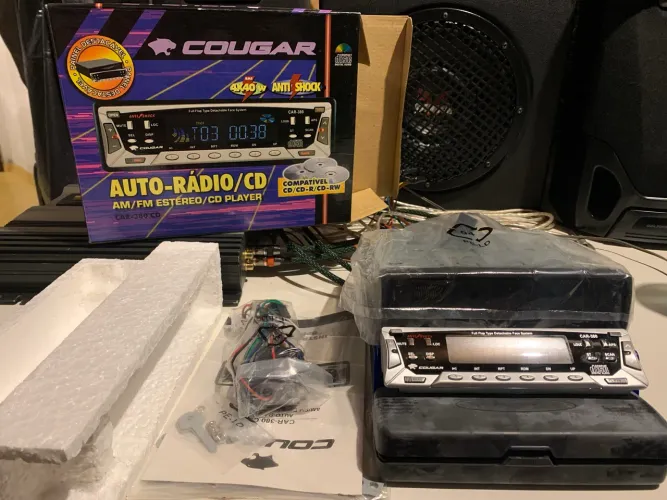 CD Player Old School Cougar Novo na Caixa 