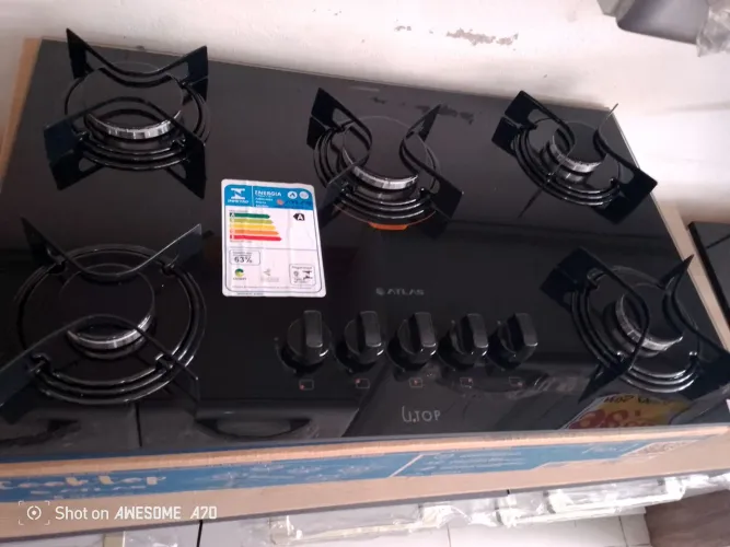 Cooktop a Gás Atlas 5Bocas - Novo apronta entrega e com nota fiscal