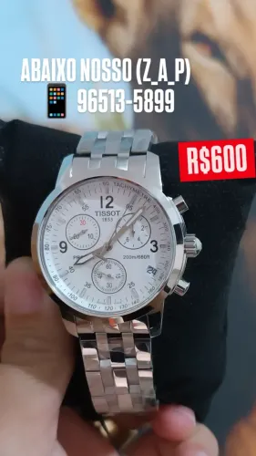 Relógio Tissot PRC 200 Sendo Totalmente Funcional Mostrador Branco