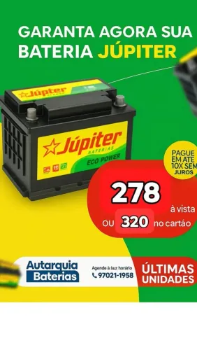 Bateria Júpiter Ecopower 60A - Nova - R$270,00