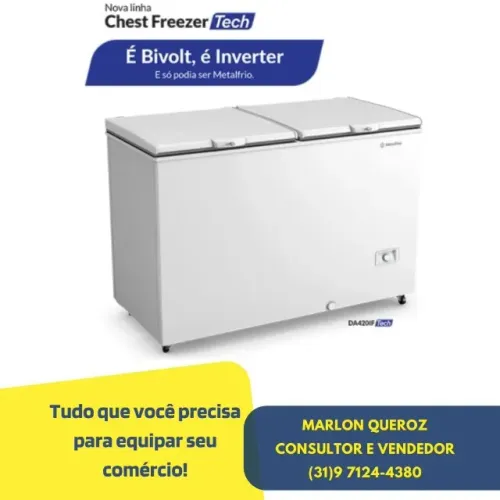 Freezer Horizontal Porta Cega Bivolt Metalfrio 417 Litros