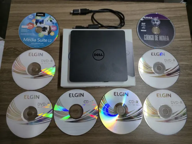 Leitor e Gravador de CD e DVD Externo Dell