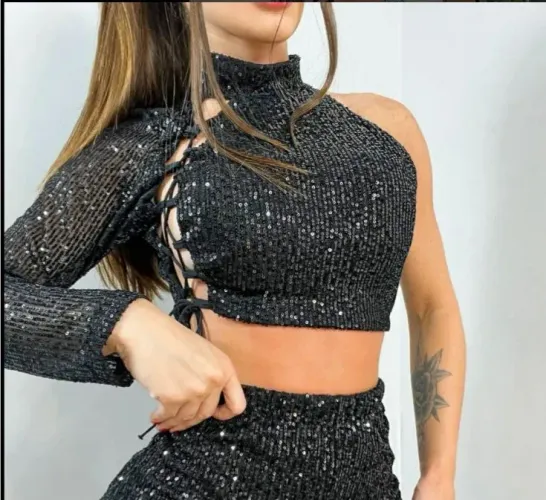 Cropped paetê