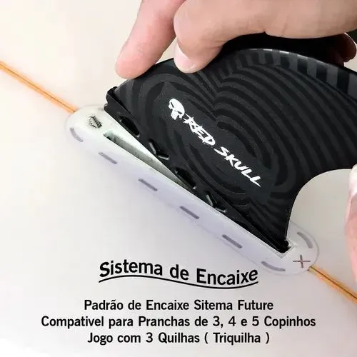 Quilhas Red Skull 135mm encaixe Future