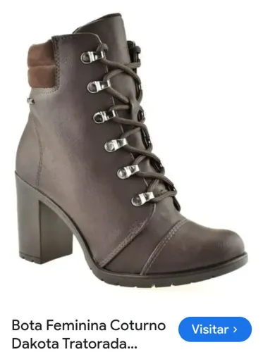 Bota Feminina Coturno Dakota Tratorada Marrom
