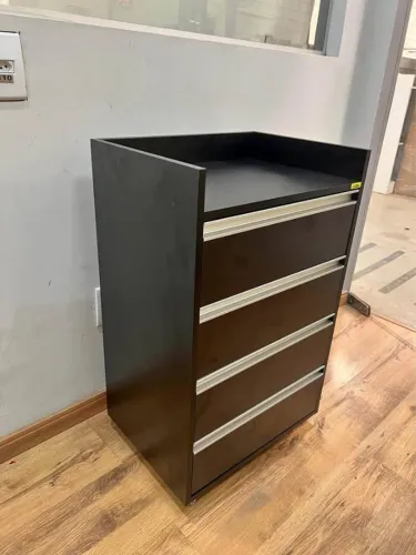 Gaveteiro em MDF Preto   - Catalogo completo de moveis 