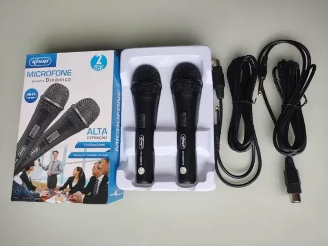 Kit com 2 Microfones com Fio Knup