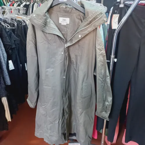 Sobretudo Zara Verde Militar GG