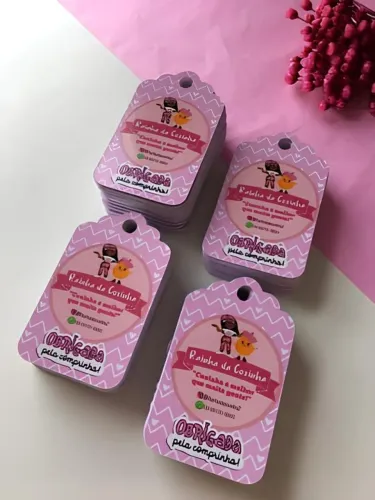 1000 tags personalizadas para roupas e bijuterias 