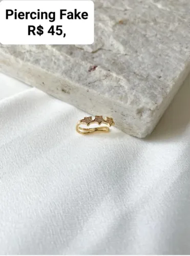 Piercing Fake Estrelas com zirconias 