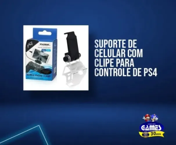 Suporte Celular Controle Dualshock Para Ps4 - Dobe Gira 270o