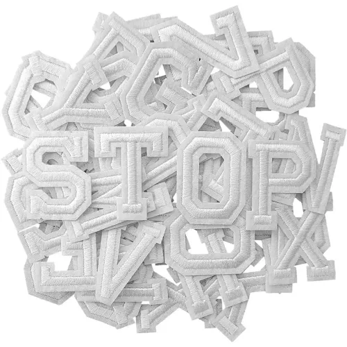 Patch Letra Bordada Auto-colante Ferro Misto Em Patches Adesivos De Roupas Crachá