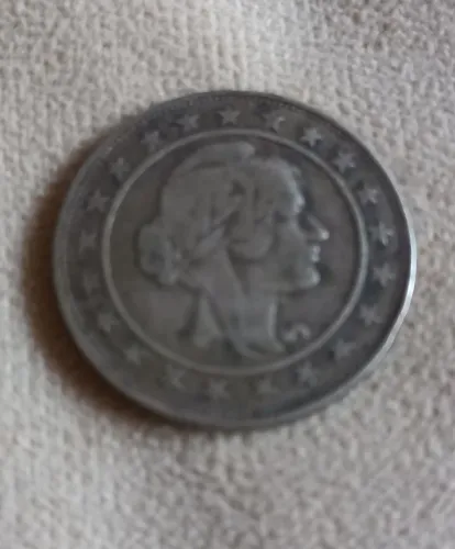 Moeda antiga 2000 réis ano 1930 em prata antiguidade antigo numismática coleção raridade 