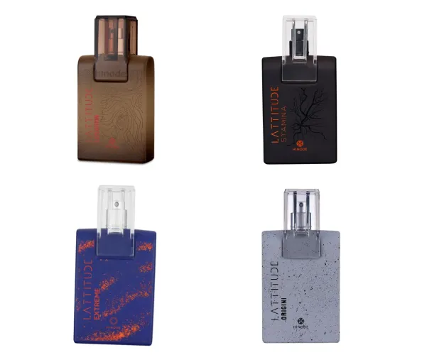 Kit de Perfumes Latitude Hinode - 4 Fragrâncias Masculinas