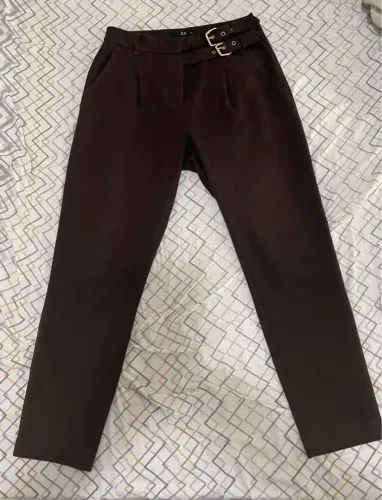 Calça Social Marrom com Cinto