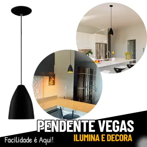 Pendente Luminária de Teto Vegas Bala Preto com Cobre para Sala Cozinha Luxo _ CS221