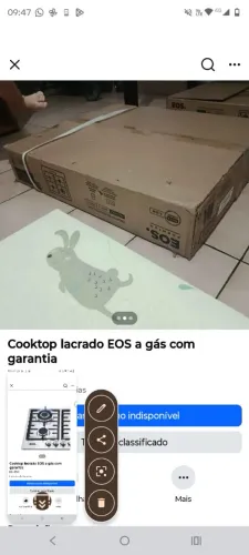 Cooktop EOS lacrado a gás 