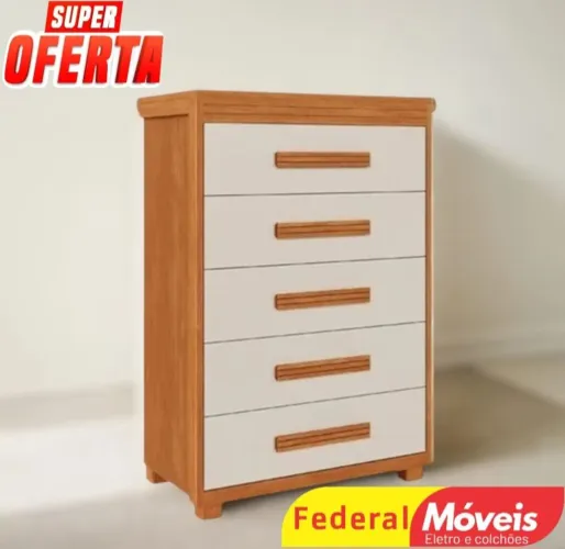 Cômoda 5 Gavetas Nova - Qualidade que Impressiona!