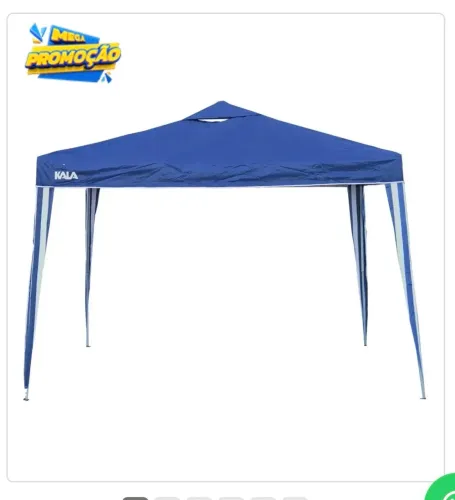 Gazebo Dobrável Kala 3x3m Alumínio - Leve, Resistente e Fácil Montagem guarda sol praia